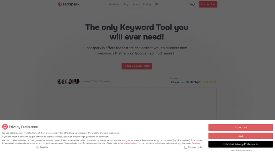 seospark.io - Formerly HyperSuggest - Find keywords & ideas
