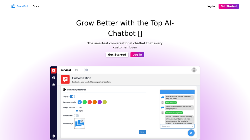 ServiBot screenshot