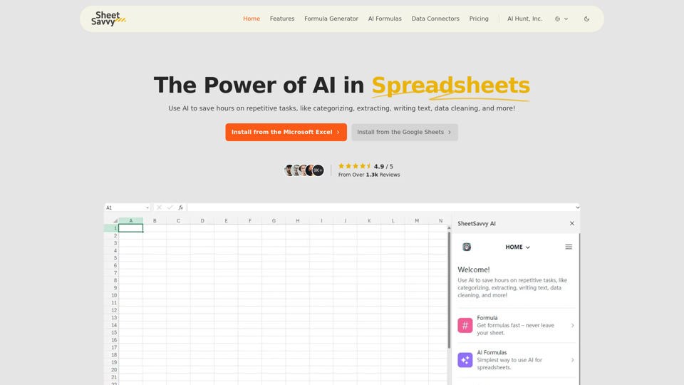 The Power of AI in Spreadsheets | SheetSavvy AI