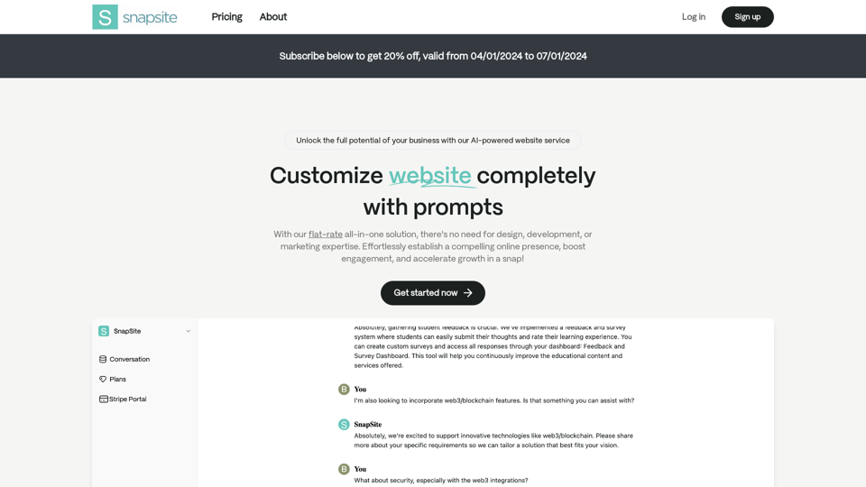 SnapSite: Customize your website effortlessly