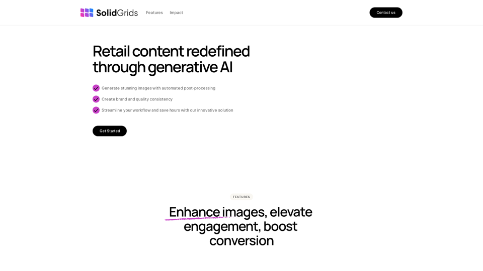 SolidGrids | Fully automated image enhancing for e-commerce