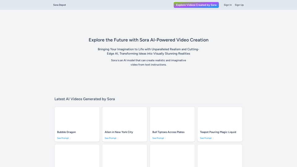 Explore the Future with Sora AI-Powered Video Creation | Sora Depot