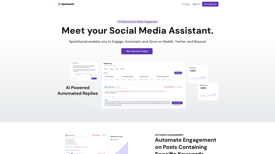 Sparksocial- Social Listening and Lead Generation using AI