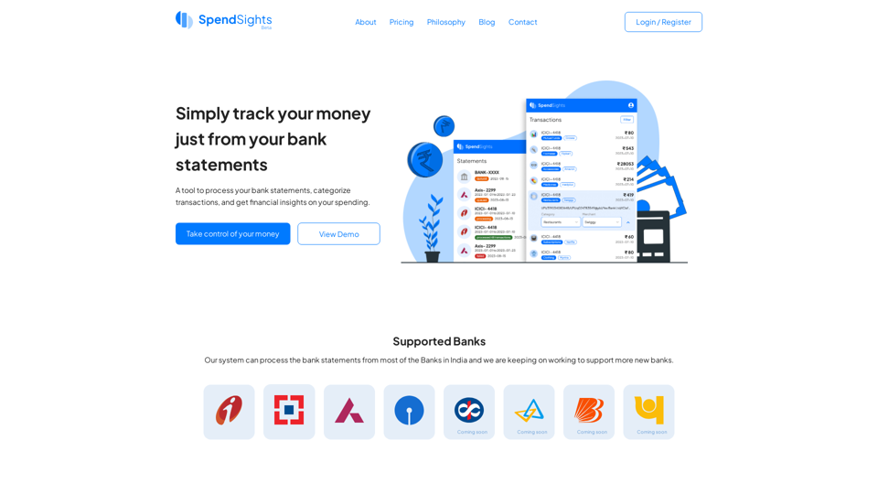 SpendSights - Privacy friendly expense manager app built for India