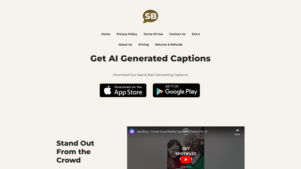 spotbuzz – AI Generated Captions