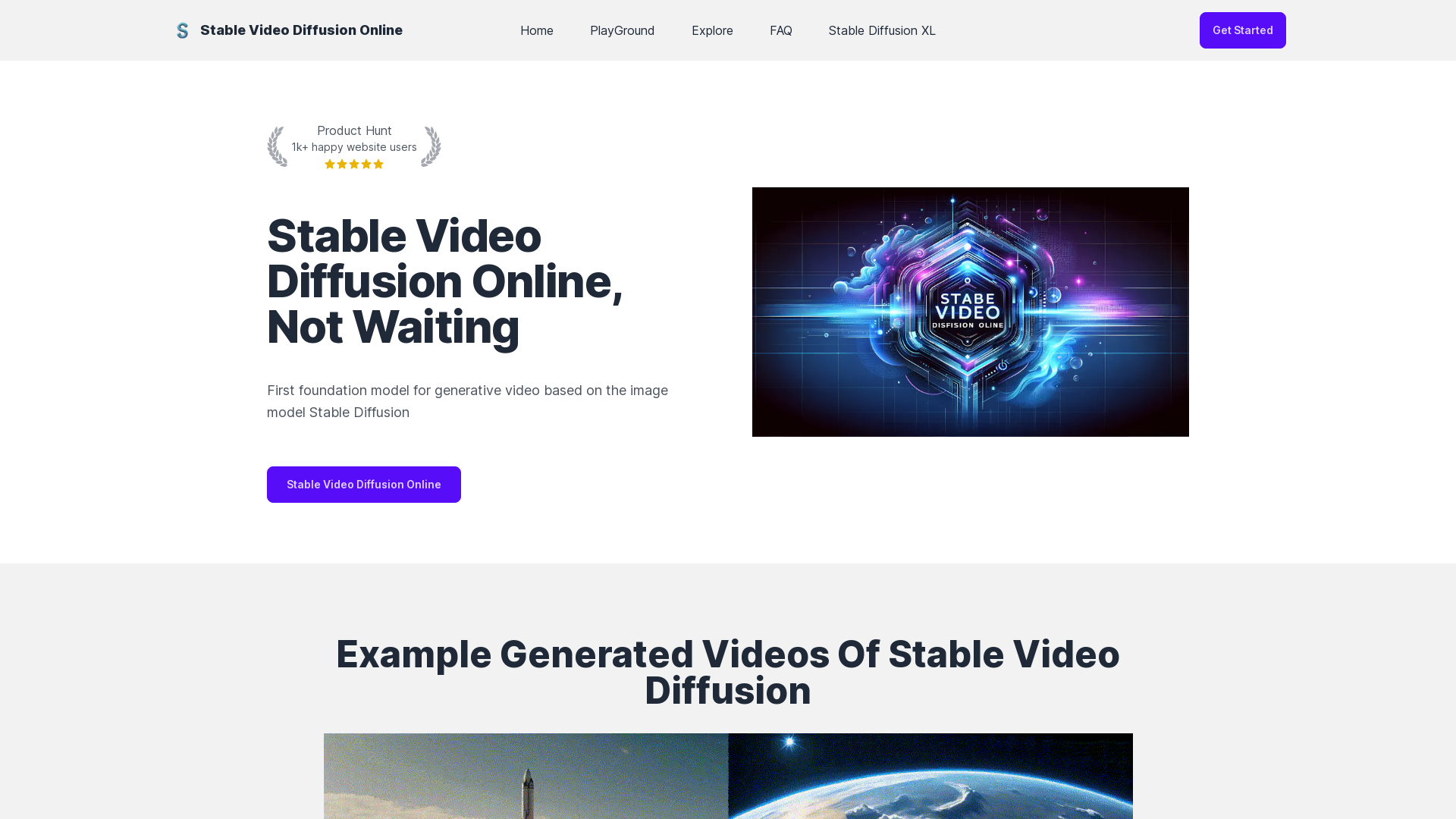Stable Video Diffusion Online