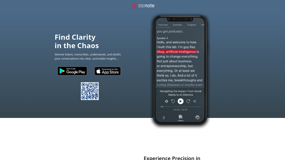 Stenote - AI Transcribing and summarization