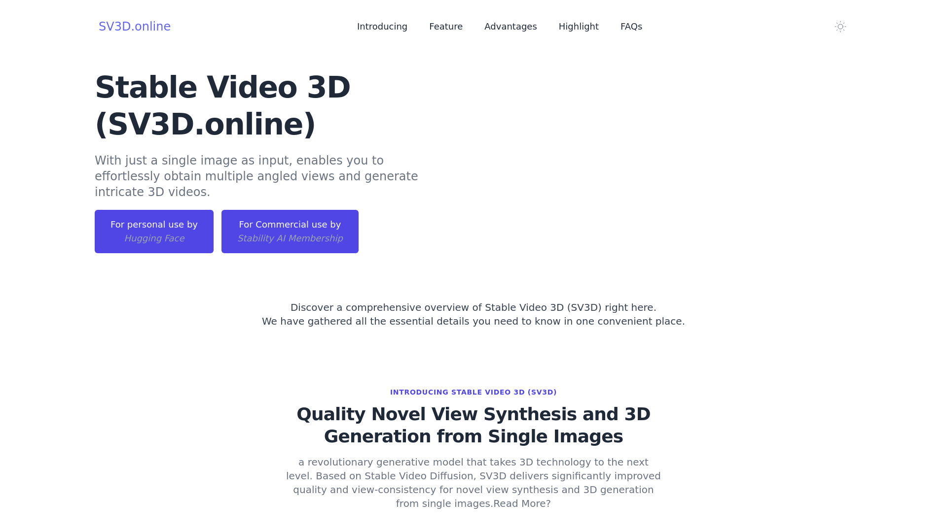 SV3D Online