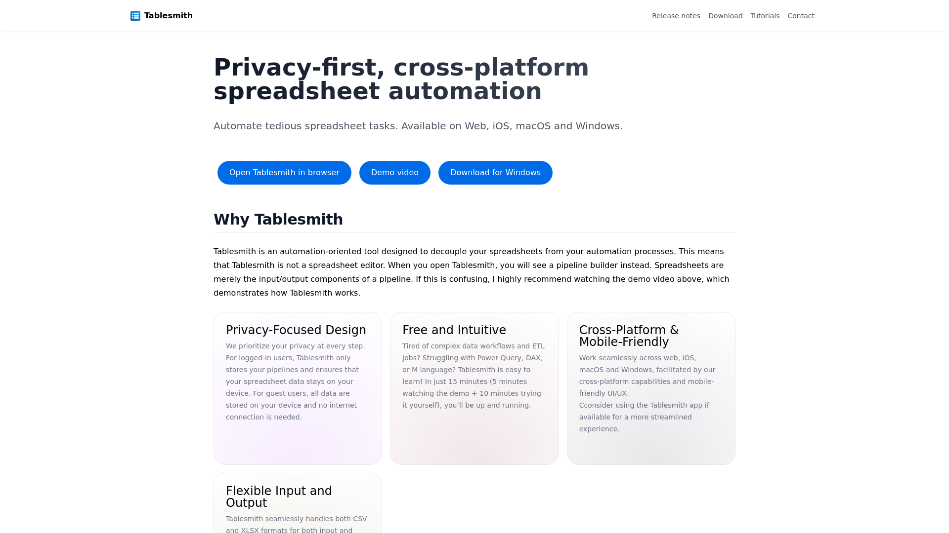 Tablesmith: Automate Data