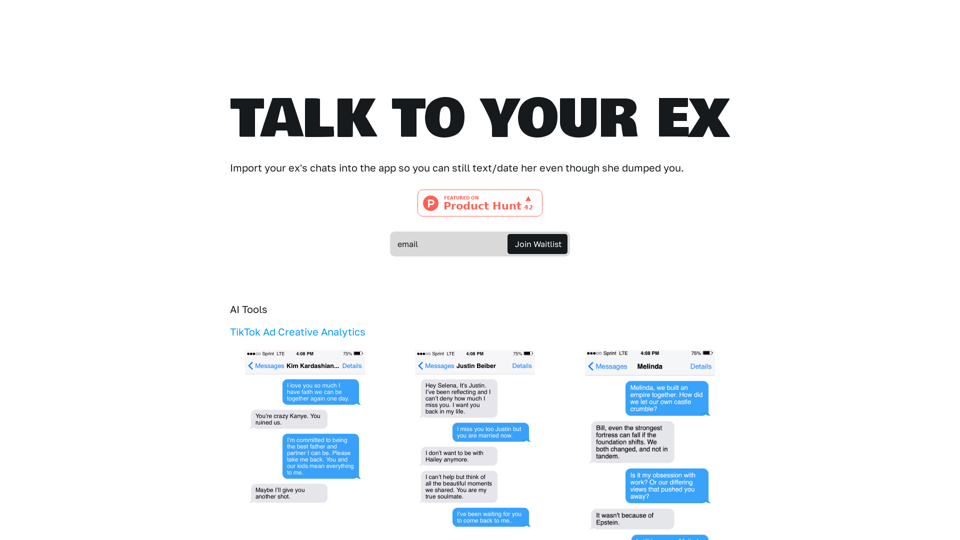 Import and Talk to Your Ex