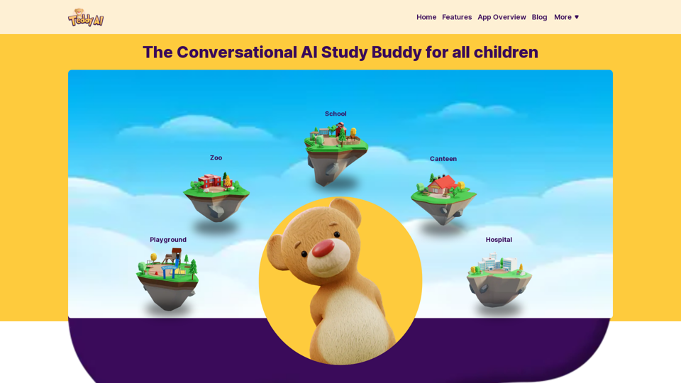 Homepage | Teddy AI - Study buddy for children