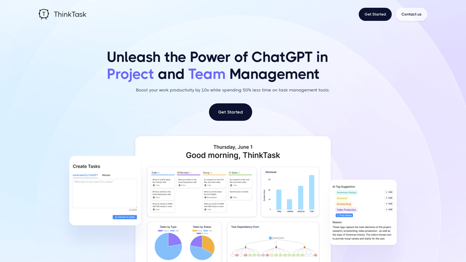 ThinkTask - ChatGPT with Task Management