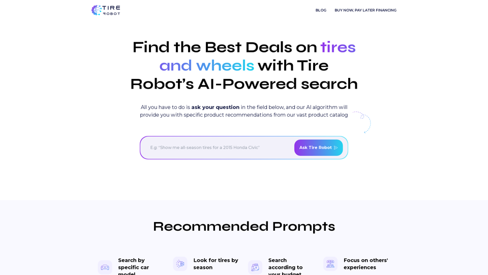 Tire Robot AI Deal Finder screenshot