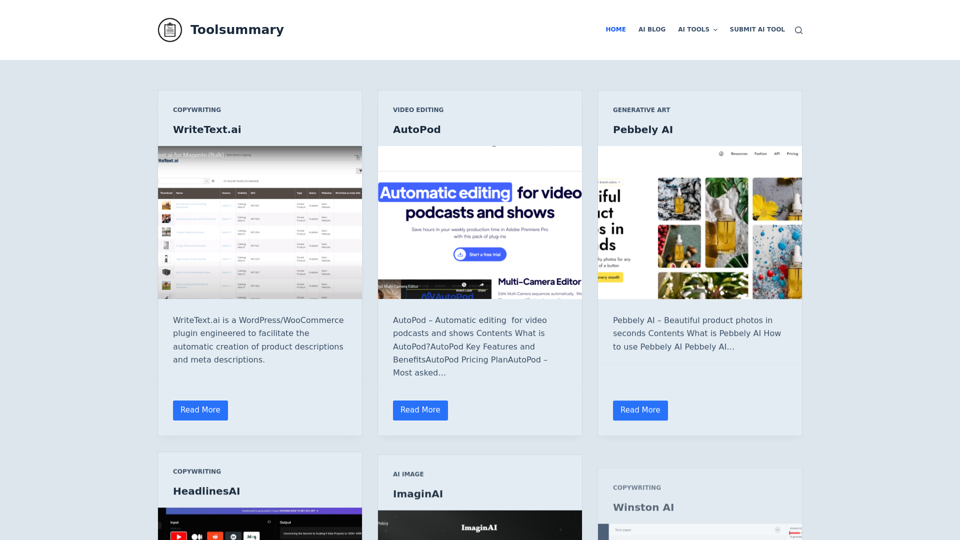 Toolsummary screenshot