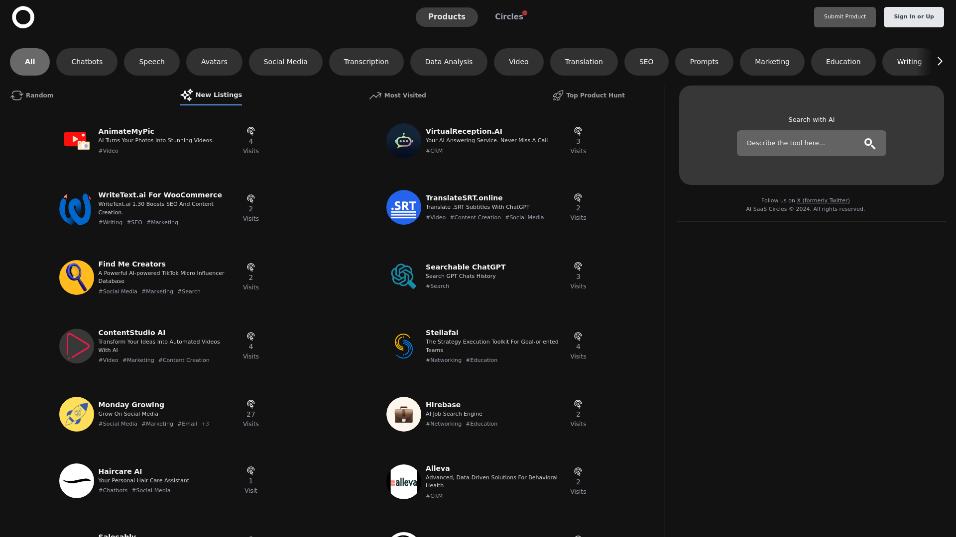 AI SaaS Circles screenshot