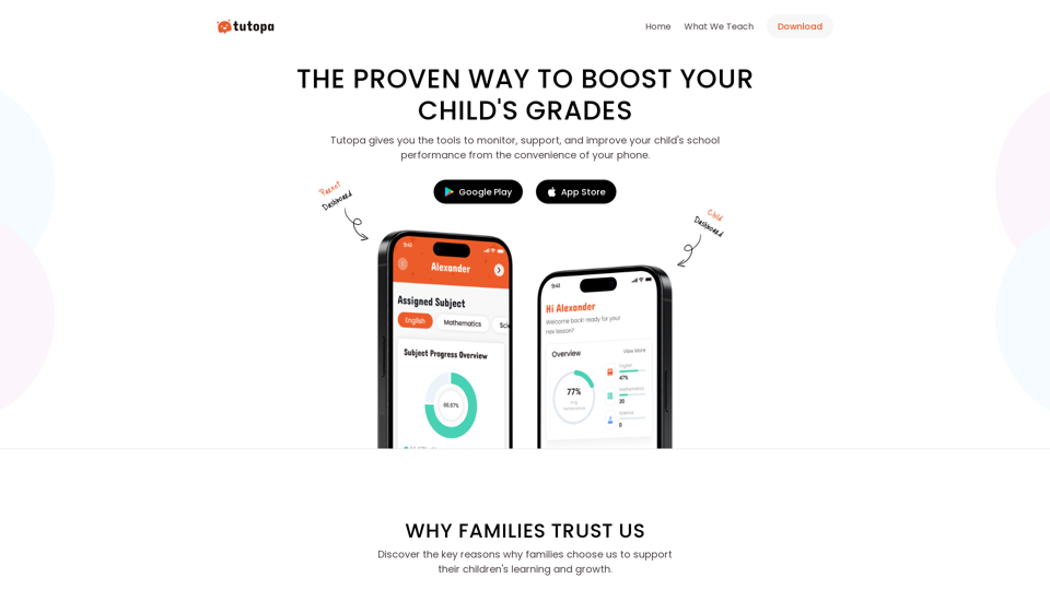 Tutopa: Real-Time Progress Tracking and Interactive Learning for
            Kids