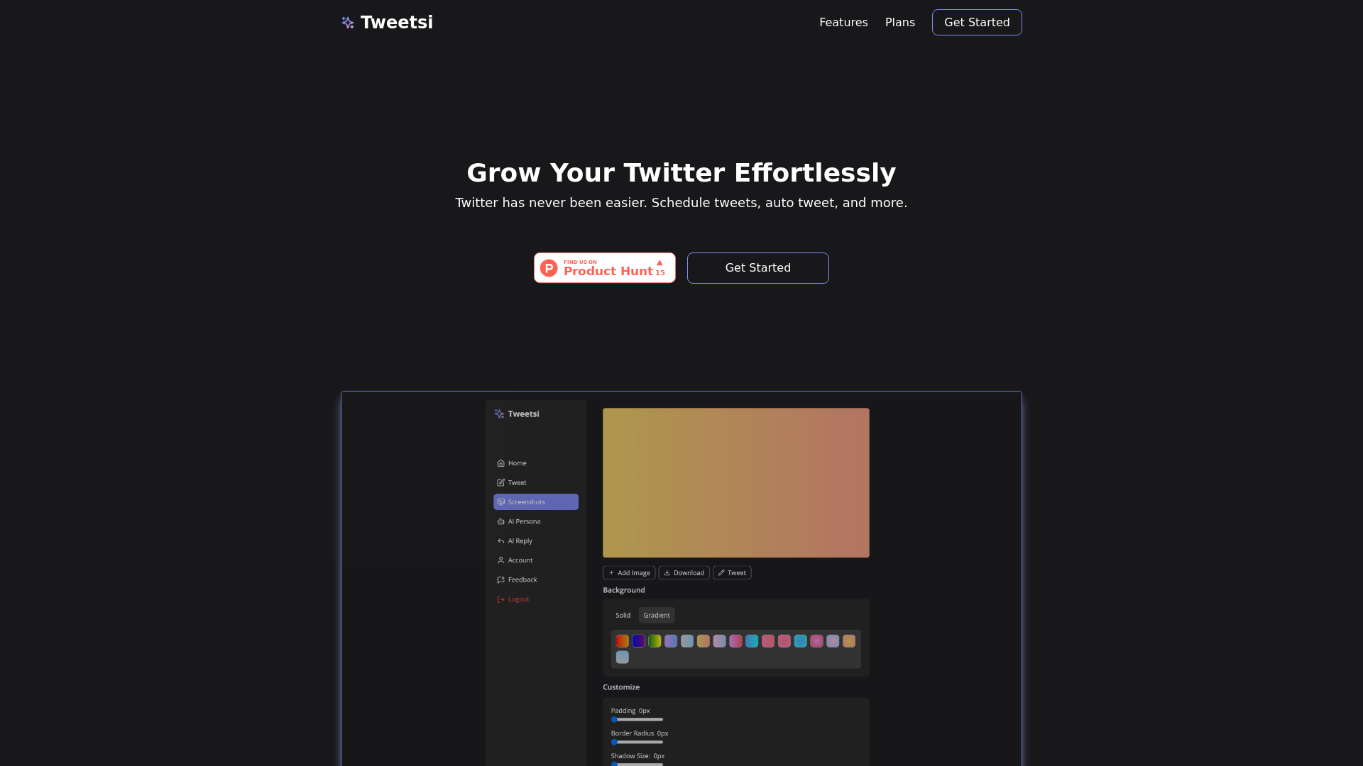 Tweetsi screenshot