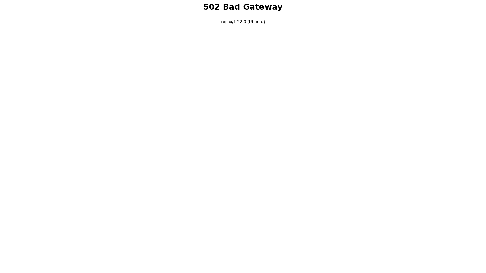 502 Bad Gateway