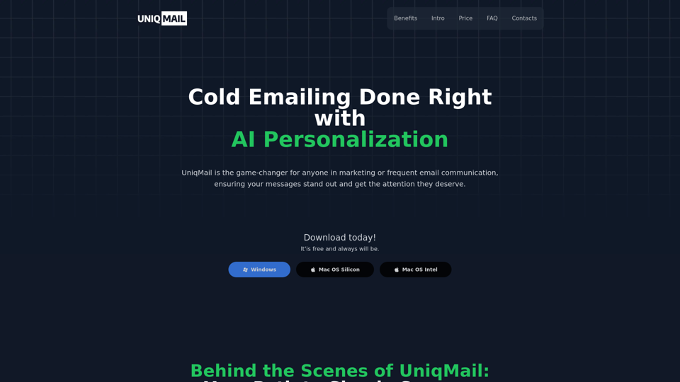 UniqMail: Revolutionizing Cold Emailing with AI-Powered Personalization