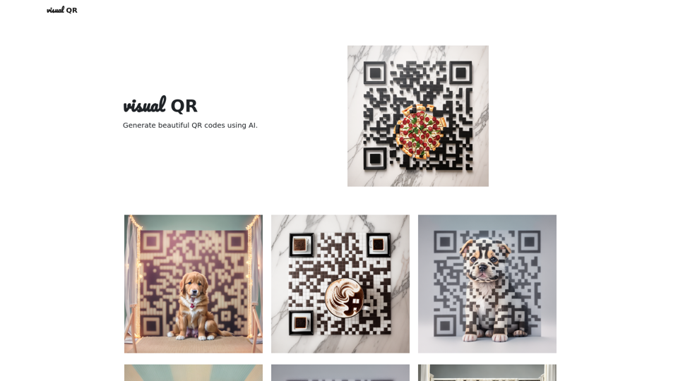 Visual QR: Generate beautiful QR codes using AI.