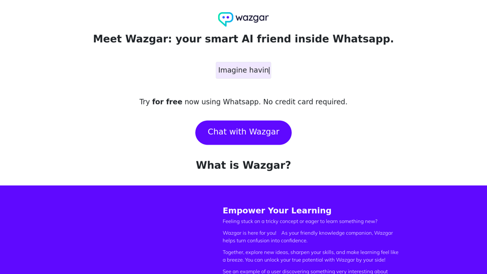 Wazgar - Whatsapp AI Assistant