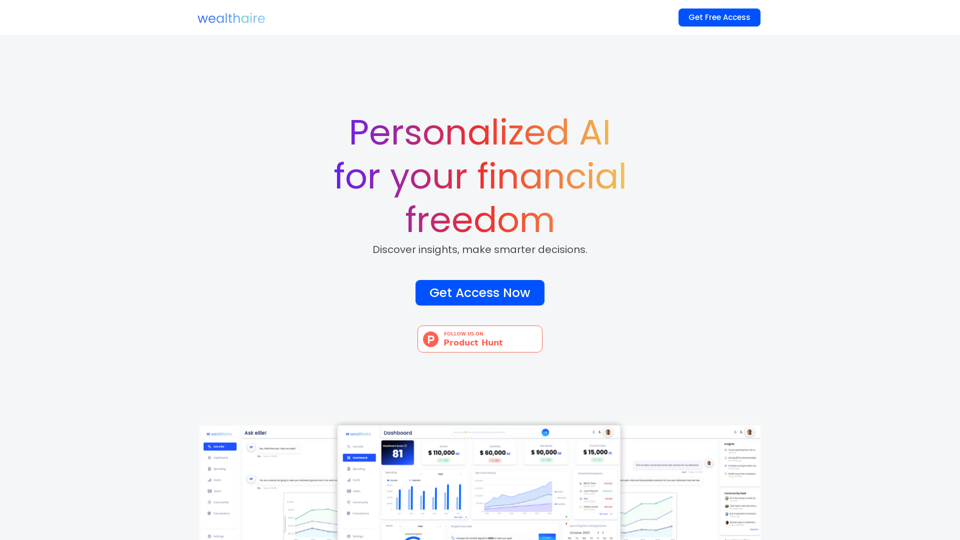 wealthaire | Personalized AI for your financial freedom