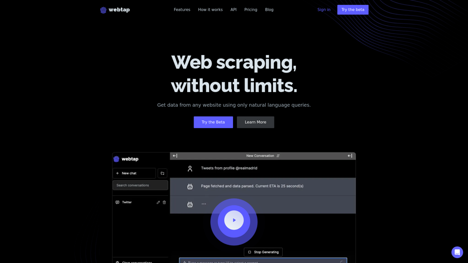 Webtap.ai - The Leading Web Scraper AI