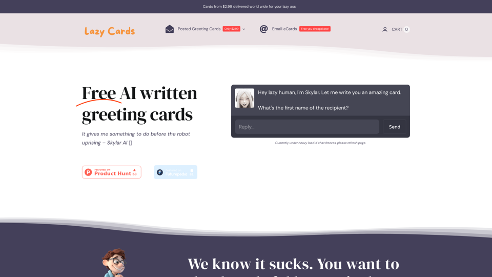 Lazy Cards screenshot
