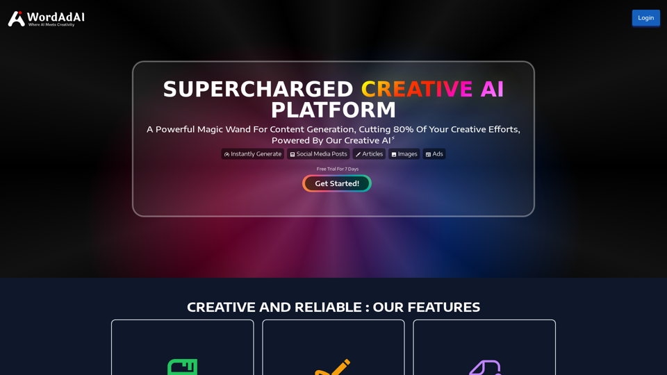 Creative AI Platform - WordAdAI