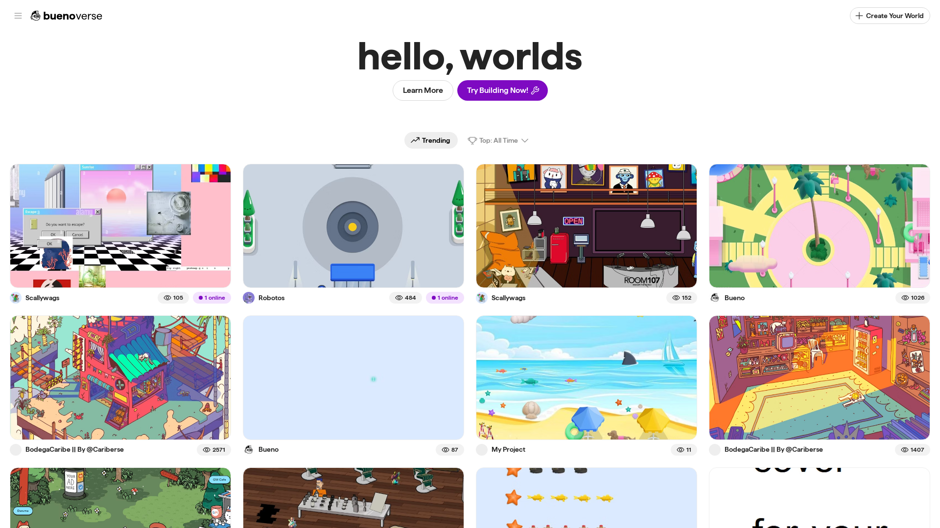 Buenoverse: Build Worlds & Games with No Code