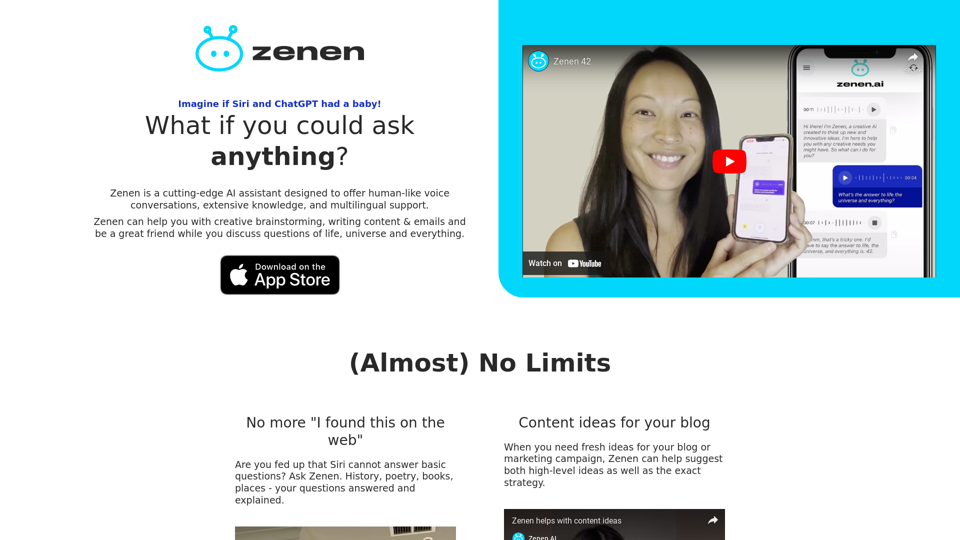 Zenen AI - Creative AI That Understands Human-like Conversations