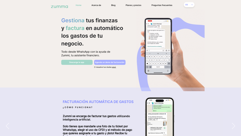 Zumma Financial | Factura tus gastos | Mexico