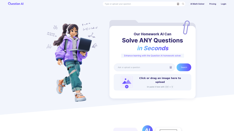 Question AI: Best AI Homework Help Online for Free