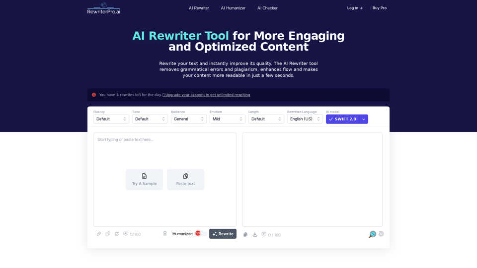 AI Rewriter screenshot
