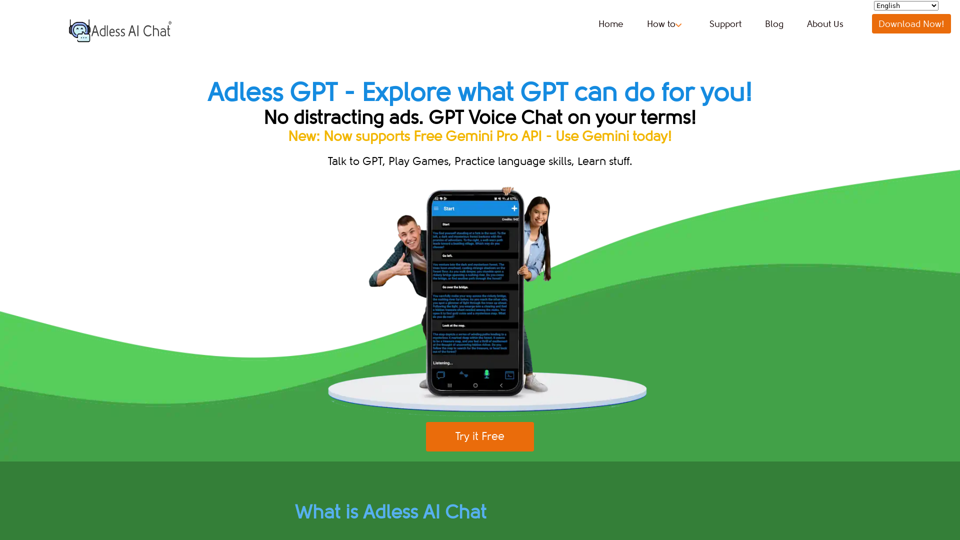 Adless AI Chat - GPT-3.5, GPT-4 and Gemini Chat App for Android