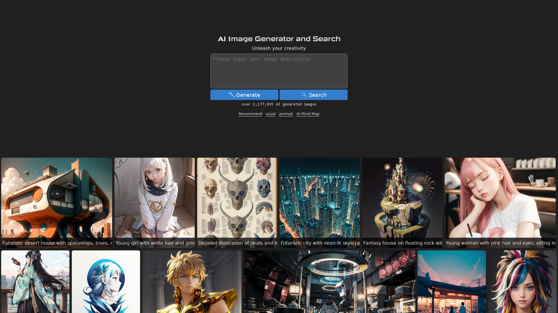 AI Image Generator and Search