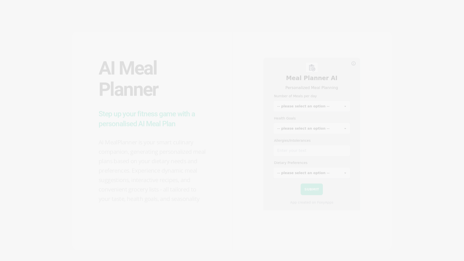 AI Meal Planner screenshot