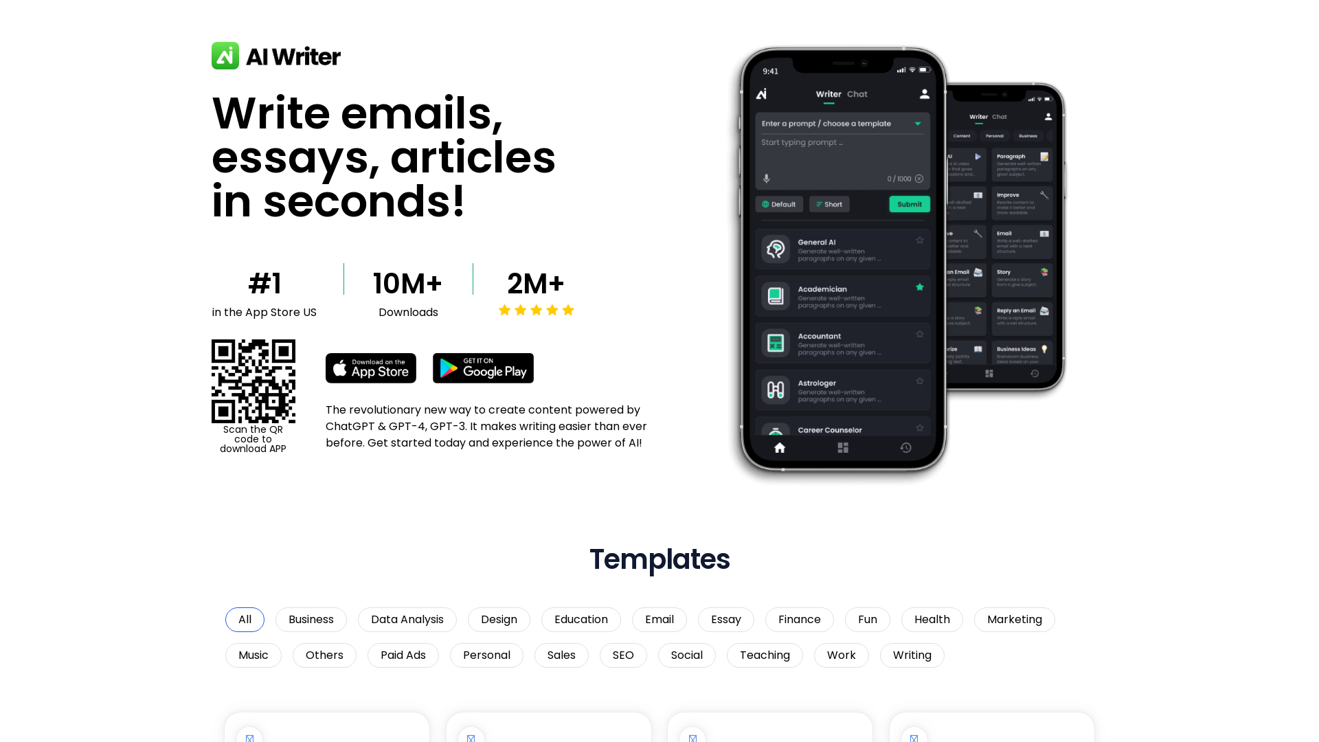 AI Writer screenshot