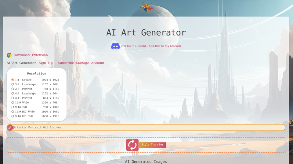 AI Art Generator + Image Search