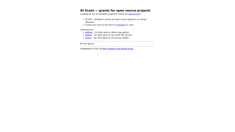 AI Grant
