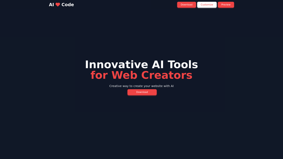 AI Love Code - Innovative AI Tools for Web Creators