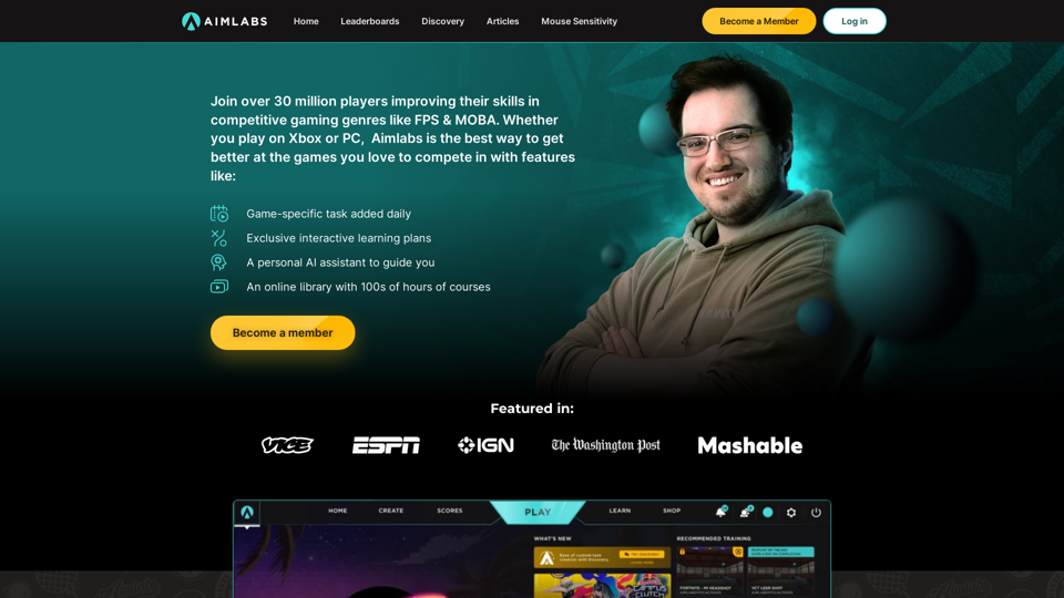 Homepage screenshot