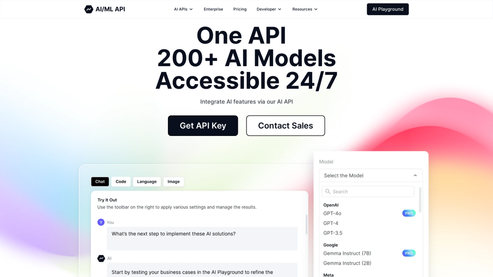 Access 200+ AI Models with a Single AI API | AIMLAPI.com