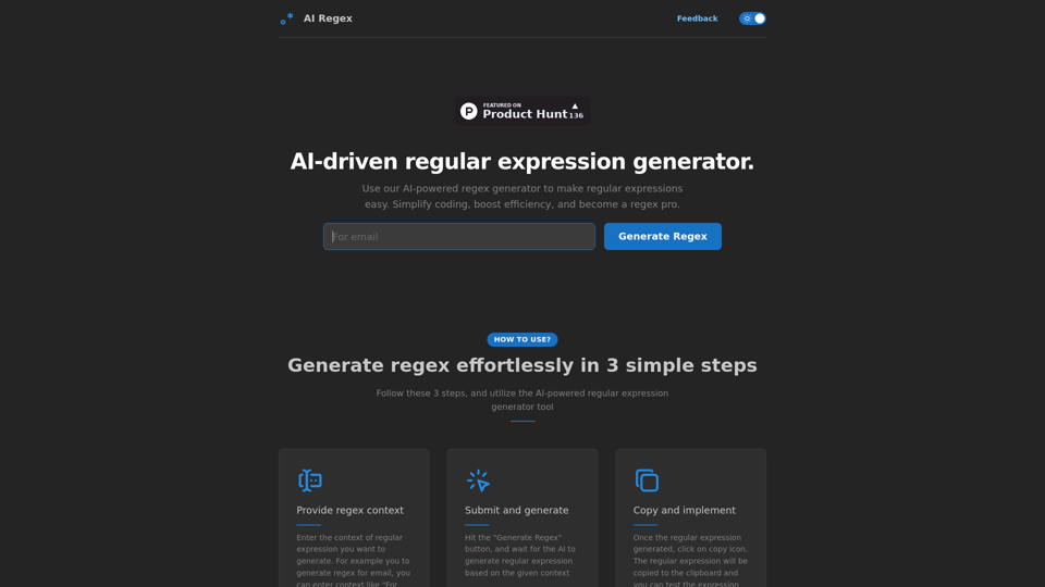 AI Regex screenshot