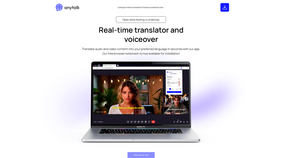 Anytalk screenshot