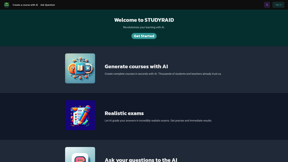 StudyRaid - Learn Anything with AI and free courses