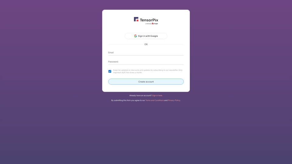 TensorPix screenshot