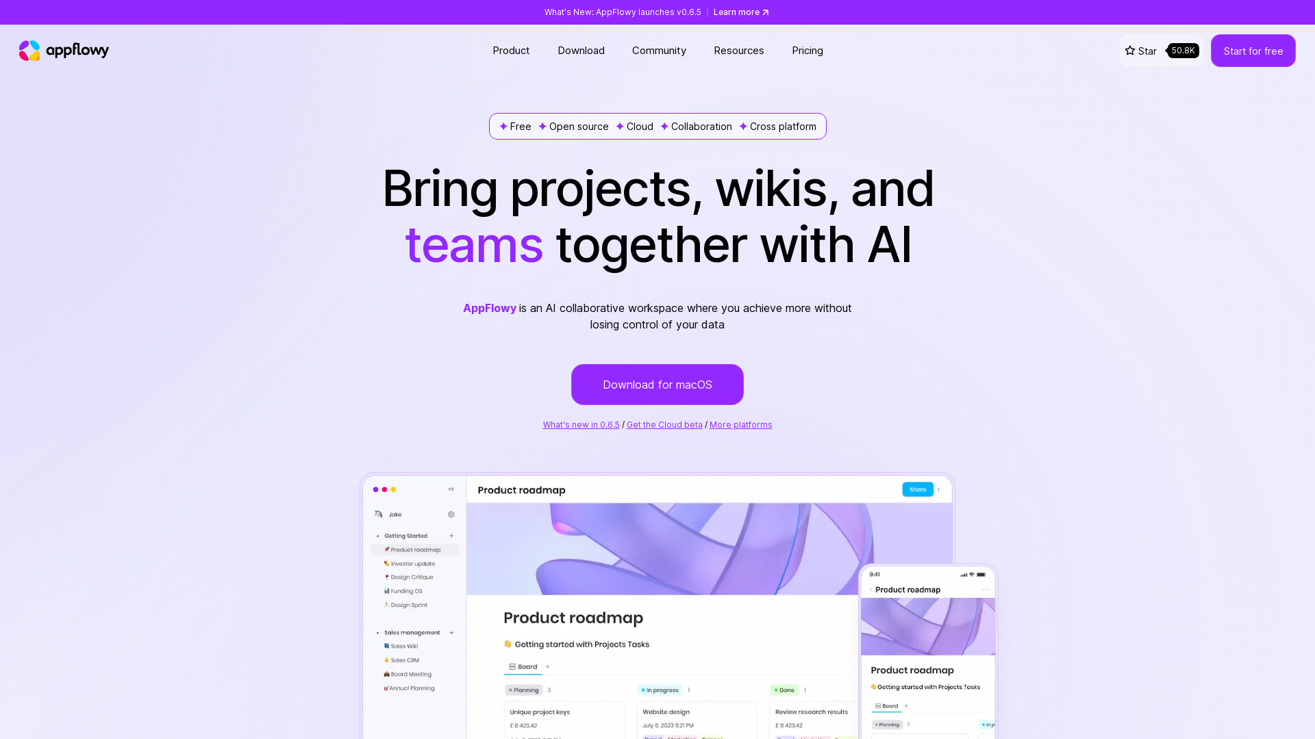 AppFlowy.IO screenshot