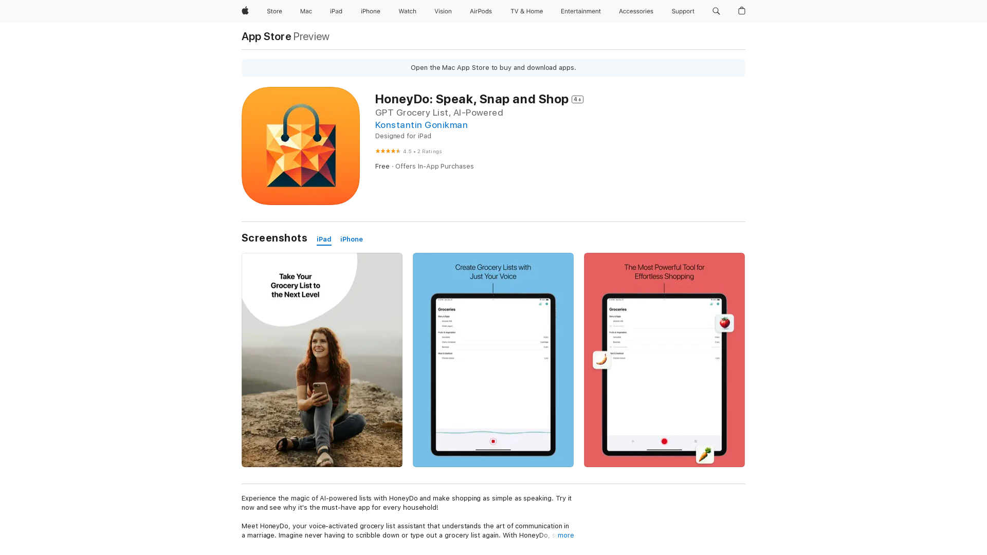 HoneyDo: Speak, Snap and Shop on the App Store