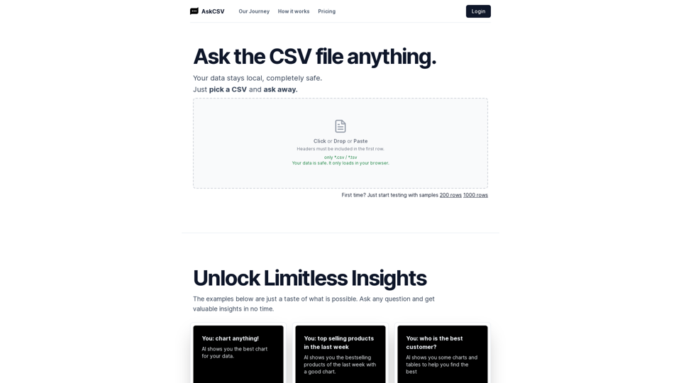 AskCSV screenshot